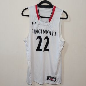 Under Armour University of Cincinnati Bearcats Basketball Jersey #22 Mens Size L